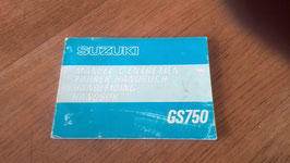 Suzuki GS 750 - originales Fahrerhandbuch